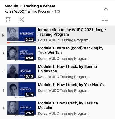 Korea WUDC judge training module 1